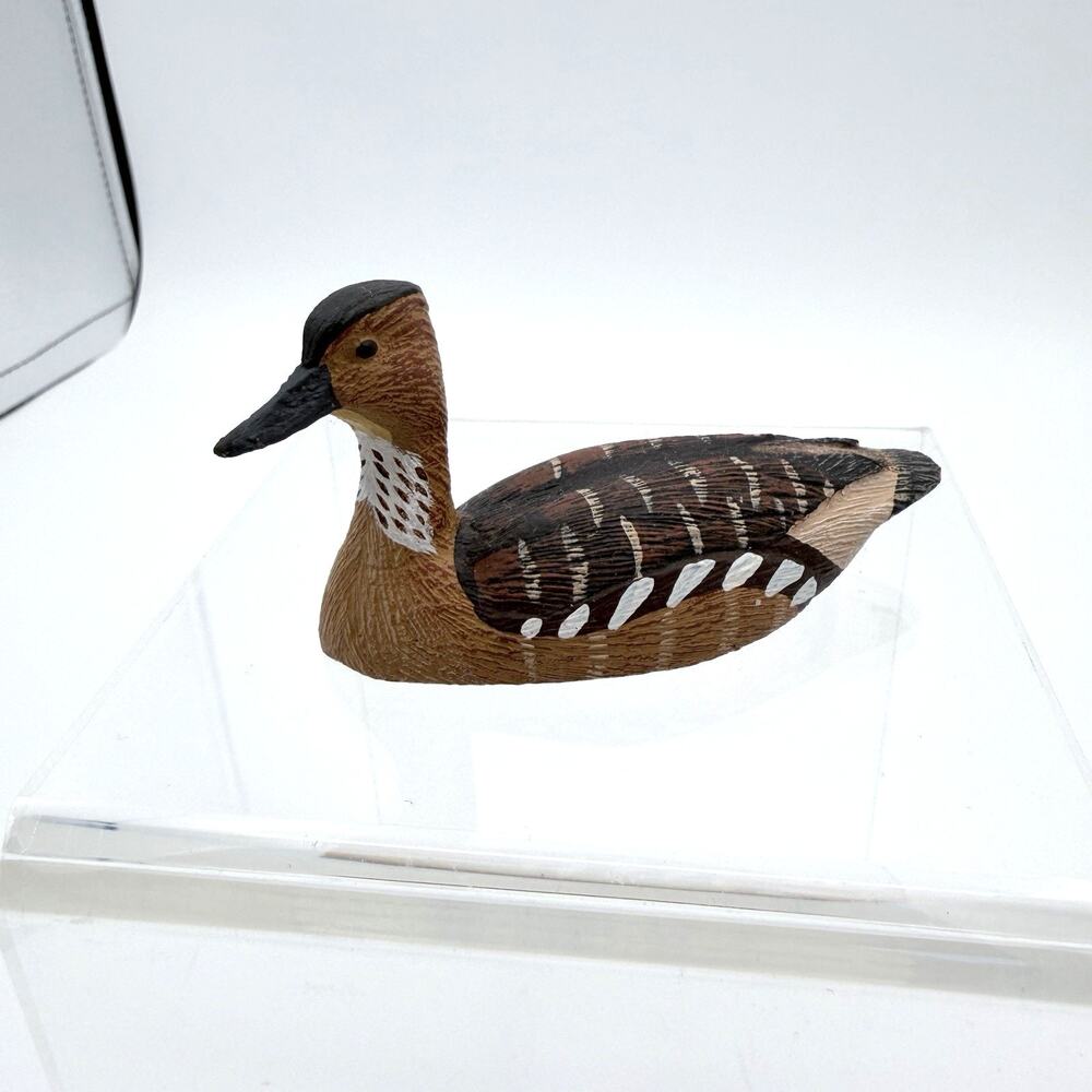 VTG Decoy Duck Mini Figurine WIlliam J Koelpin Fulvous Whistling Duck 1982 FG